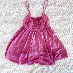 Vintage Texas Heen Mauve Lace Babydoll Cami | 1970s | Size Medium lingerie tank